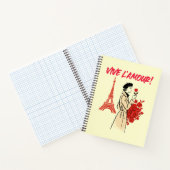 Paris Girl Aesthetic – Romantic Eiffel Tower Desig ノートブック (内部)