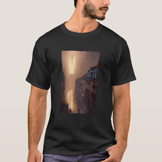 Paris Gothic City Dark Academia Goth Fantasy Tシャツ (正面)