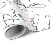 Paris I Love You Pattern ID914 ラッピングペーパー (ロールコーナー)