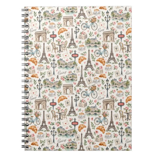 Paris Icons Chic Design ノートブック (正面)