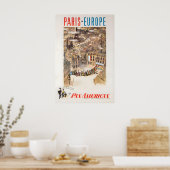 Paris Illustration Europe Art France Print Pan ポスター (キッチン)