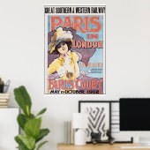Paris in London Vintage Travelポスター ポスター (ホームオフィス)