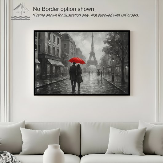 Paris in the Rain – Wall Art Print ポスター