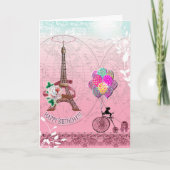 Paris Inspired Birthday Card カード (正面)