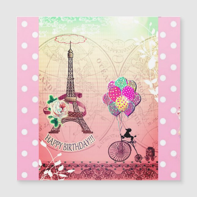Paris Inspired Magnetic Card (正面)