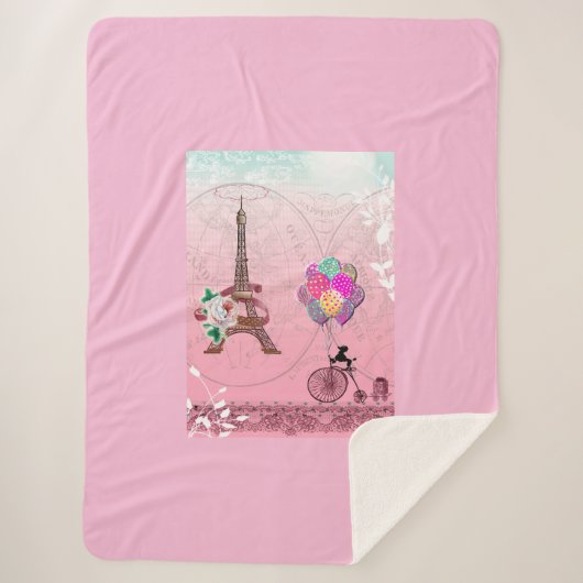 Paris Inspired Sherpa Blanket シェルパブランケット (正面)