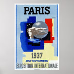 Paris International Exposition ポスター<br><div class="desc">Vintage Art Deco travel poster for the Paris International Exposition,  held in 1937. Vintage travel posters give us a nostalgic look back on the idealized style,  fashion,  transportation and favored destinations of the past.</div>