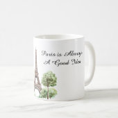 Paris is Always A Good Idea Eiffel Tower コーヒーマグカップ (正面右)
