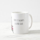 Paris is Always A Good Idea Eiffel Tower Roses コーヒーマグカップ (正面右)