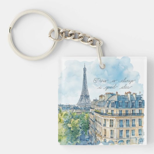 Paris is Always A Good Idea Passport キーホルダー (正面)