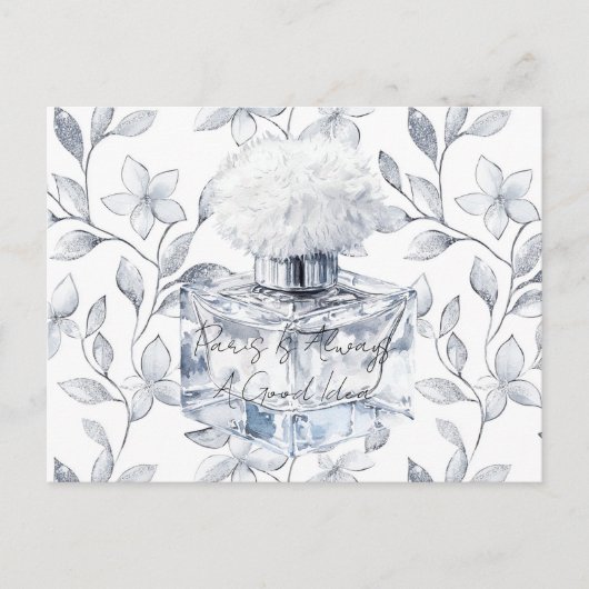 Paris is always a good idea perfume leaves ポストカード (正面)