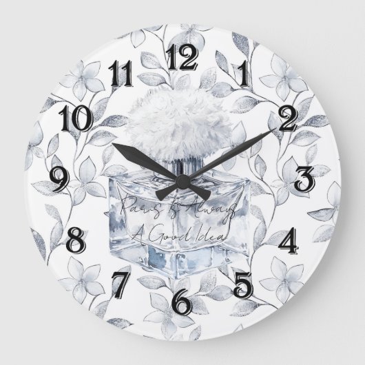 Paris is always a good idea perfume leaves ラージ壁時計 (正面)