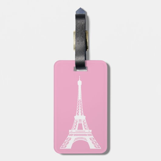 Paris is always a good idea pink ラゲッジタグ (裏面縦)