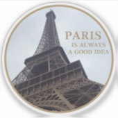 Paris Is Always A Good Idea - v2 シール (正面)