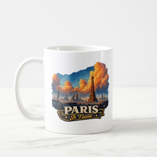 🗼☕ “Paris – Je T’aime” Mug コーヒーマグカップ (左)