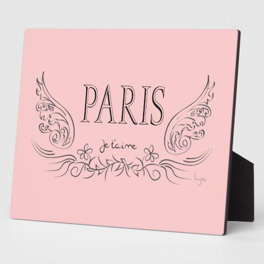 PARIS Je T'aime （私はあなたを愛している） フォトプラーク (側面)