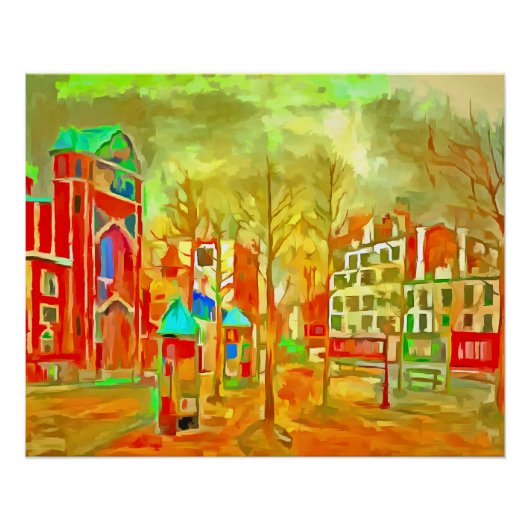 Paris, la Place des Abbesses ポスター (正面)