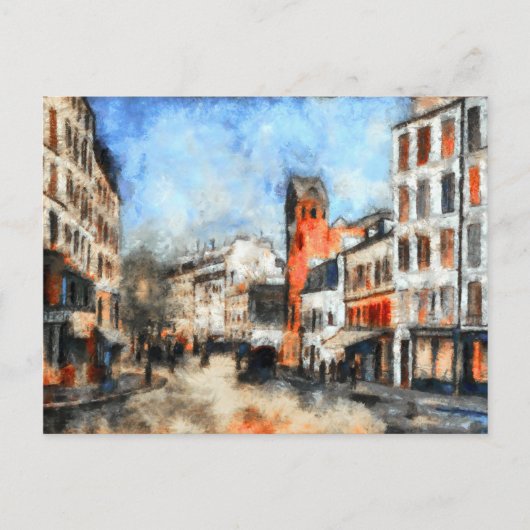 Paris, la rue des Abbesses ポストカード (正面)