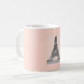 Paris – La Tour Eiffel pastel Eifelturm コーヒーマグカップ (正面左)