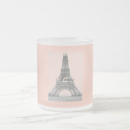 Paris – La Tour Eiffel pastel Eifelturm フロストグラスマグカップ
