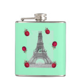 Paris – La Tour Eiffel pastel Eifelturm Strawberry フラスク (正面)