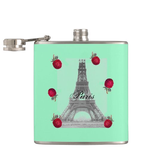 Paris – La Tour Eiffel pastel Eifelturm Strawberry フラスク (オープン)