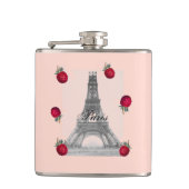 Paris – La Tour Eiffel pastel Eifelturm Strawberry フラスク (正面)