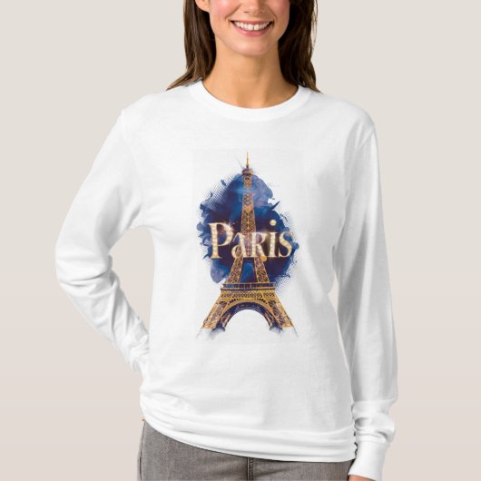 Paris la tour Eiffel Tシャツ (正面)