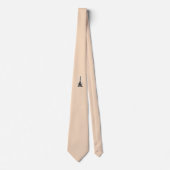 Paris – La Tour Eiffel tie apricot ネクタイ (正面)
