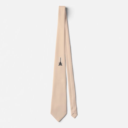 Paris – La Tour Eiffel tie apricot ネクタイ (正面)
