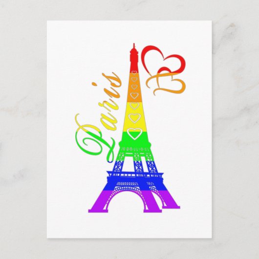 Paris  | LGBTQ+ Pride ポストカード (正面)