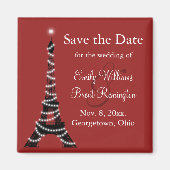 Paris Lights Save the Date Magnet マグネット (正面)