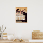 PARIS Los Cigarillos 1901by Artist Aleardo Villa ポスター (キッチン)