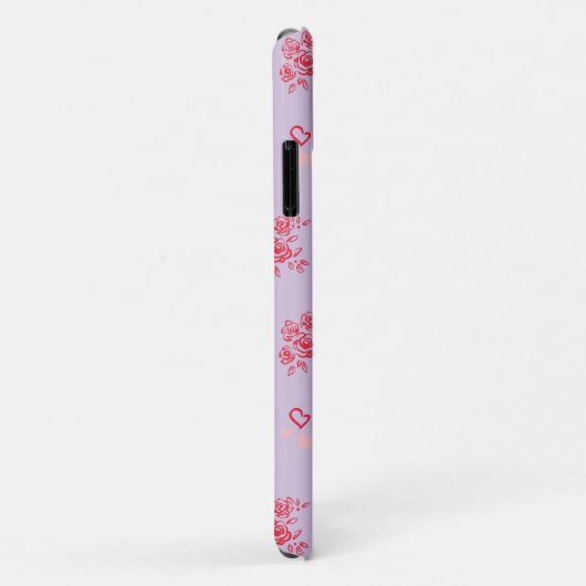 Paris Love Pattern – Eiffel Tower & Roses Seamless Case-Mate iPhoneケース (裏面/右)