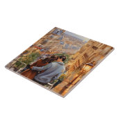 Paris Love: Romantic Couple French City View タイル (側面)