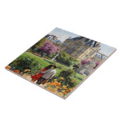 Paris Love: Romantic Couple Jardin du Luxembourg タイル (側面)