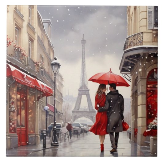 Paris Love: Romantic Winter Eiffel Tower Walk タイル (正面)