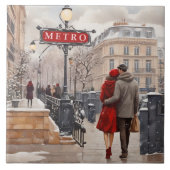 Paris Love: Romantic Winter Walk Metro Station タイル (正面)