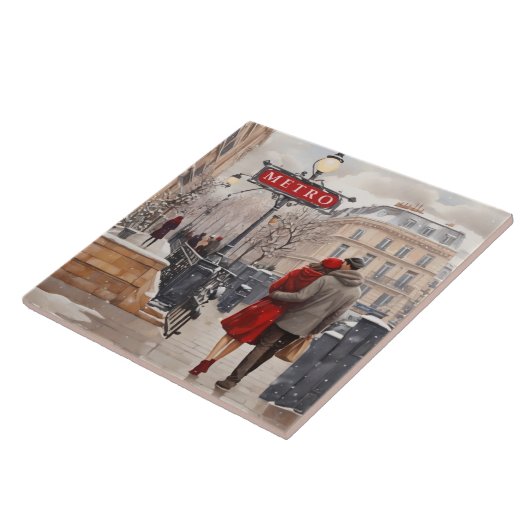 Paris Love: Romantic Winter Walk Metro Station タイル (側面)