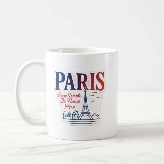 Paris - Love Wrote Its Name Here コーヒーマグカップ (左)