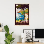 Paris Lyon Vintage Travel Poster - FramedUnframed ポスター (ホームオフィス)