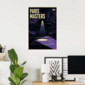 Paris Masters Wall Art Indoor Tennis Court Graphic ポスター (ホームオフィス)