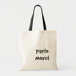 Paris Merci Black And White Tote Bag  トートバッグ