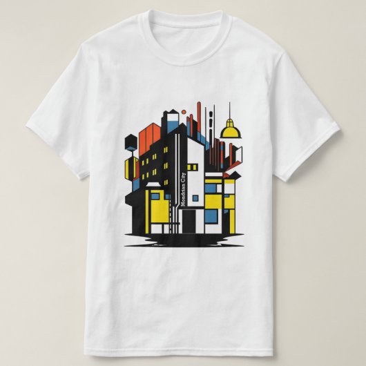 paris mondrian city jnf tシャツ (デザイン正面)