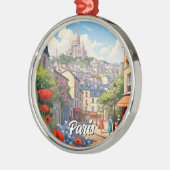 Paris Montmartre Postcard メタルオーナメント (左)