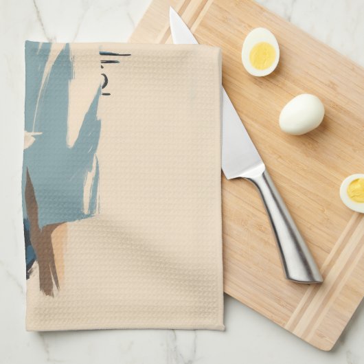 Paris Morning Coffee Elegance キッチンタオル (四つ折り)