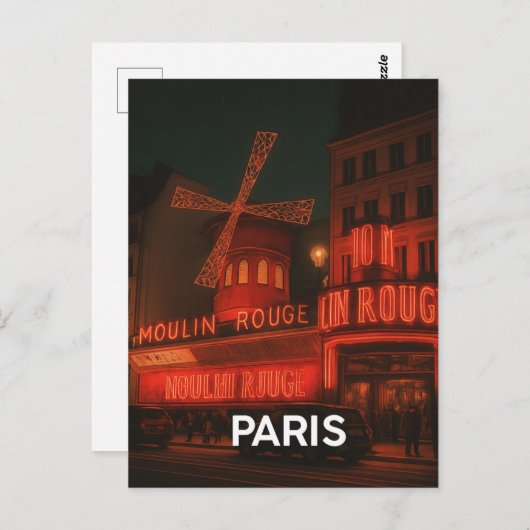 Paris Moulin Rouge ポストカード (正面/裏面)