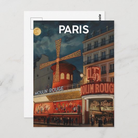 Paris Moulin Rouge ポストカード (正面/裏面)