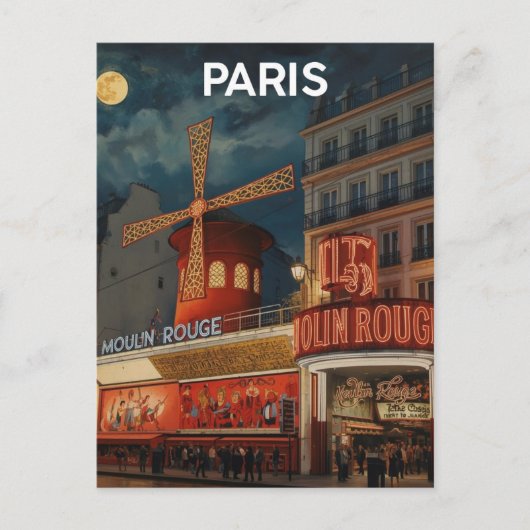 Paris Moulin Rouge ポストカード (正面)