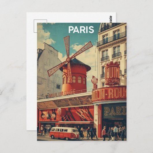 Paris Moulin Rouge ポストカード (正面/裏面)